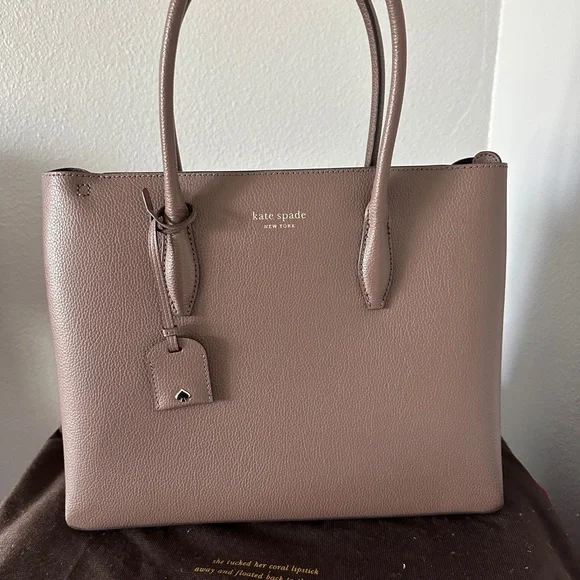 Kate Spade Brown Structured Tote with Double Handles - Picture 5 of 5